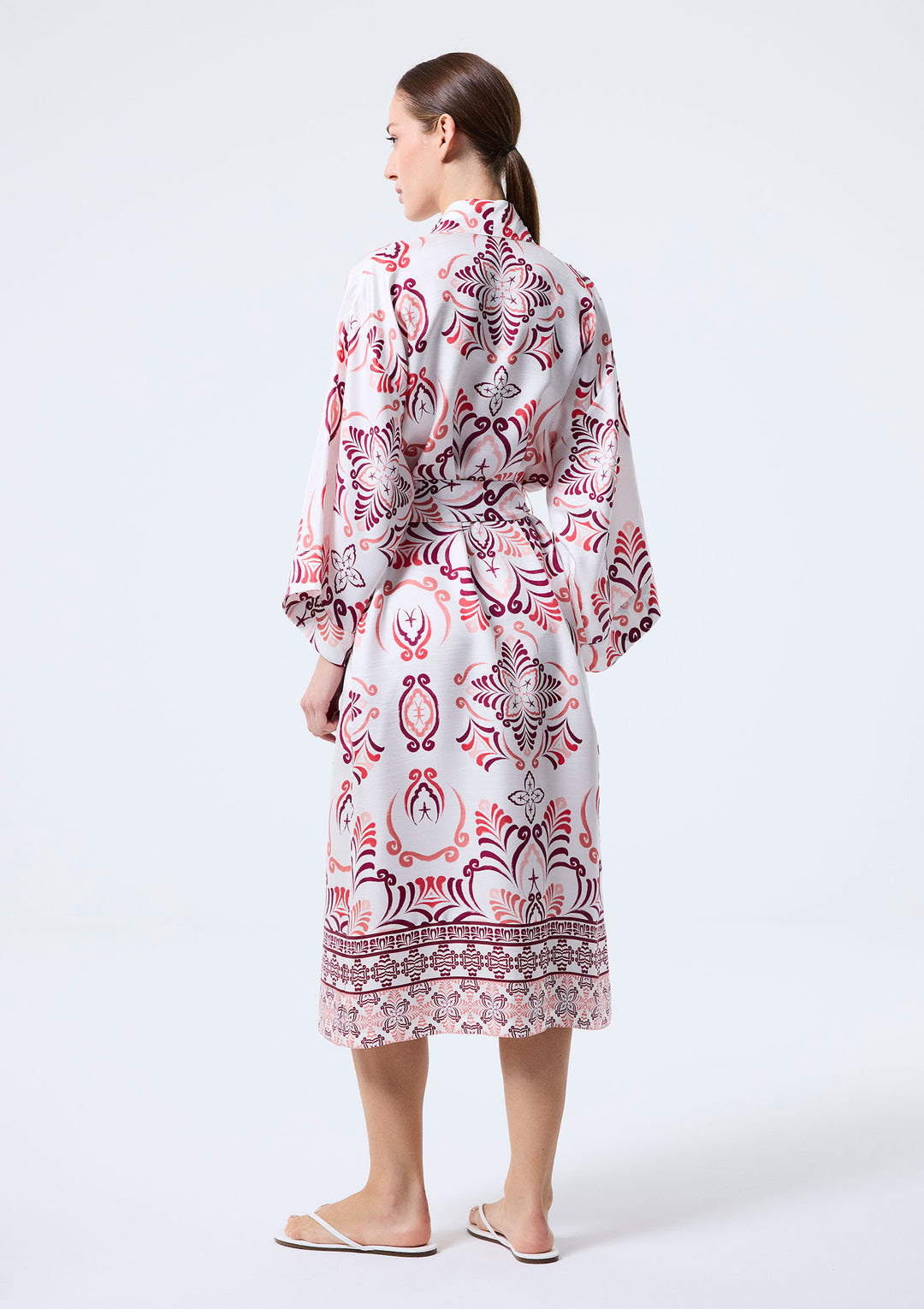 Bergamot Uzun Kimono - Bordo