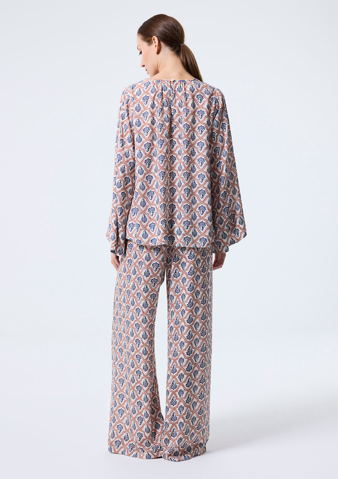 Geometric Leaf Pantolon
