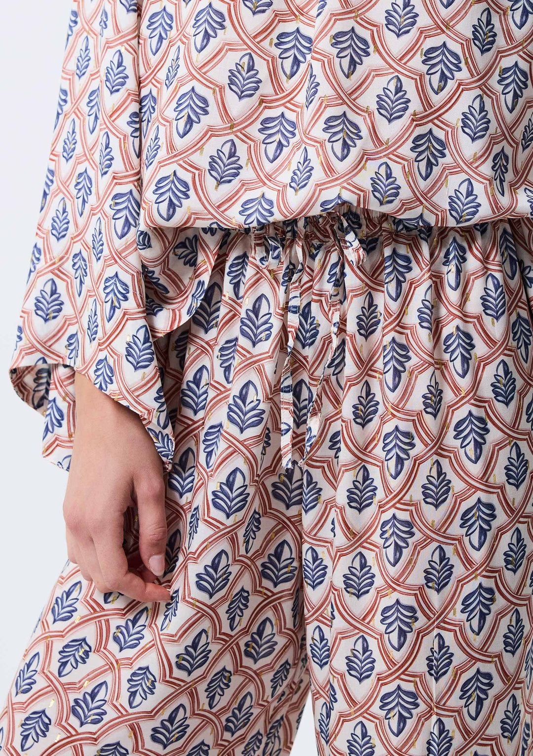 Geometric Leaf Pantolon