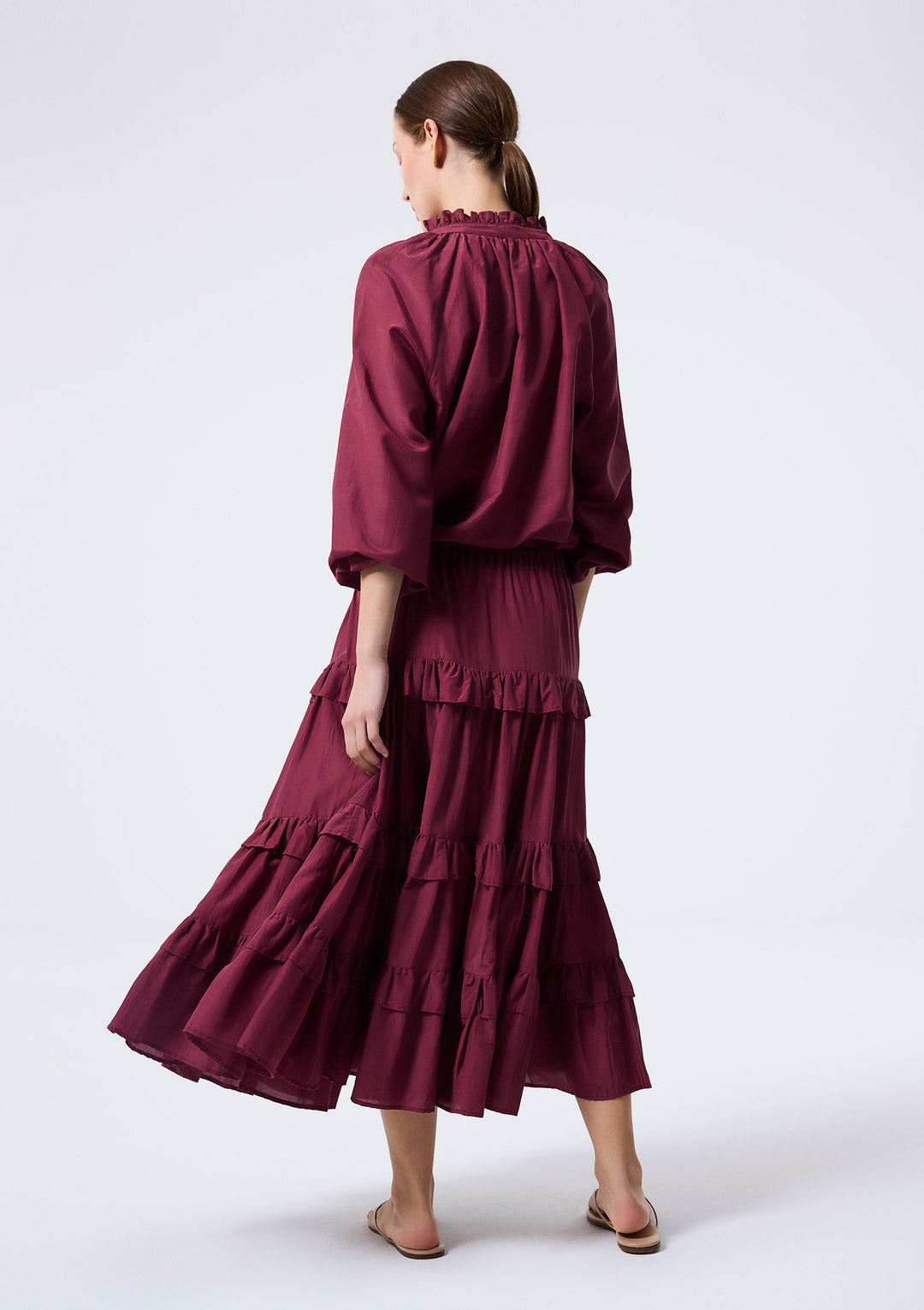 Azalea Etek - Bordo
