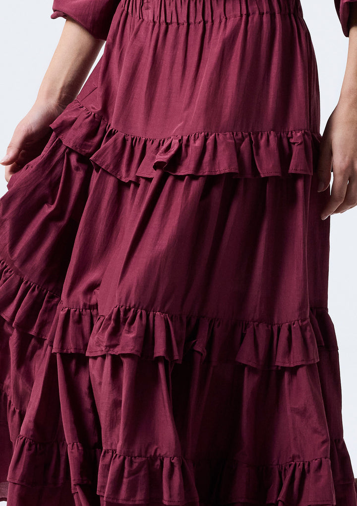 Azalea Etek - Bordo