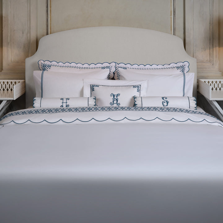 Seferî Flower Garden Boudoir Sham - Blue