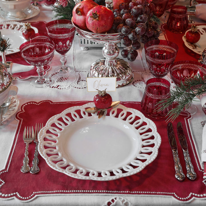 Seferî Storyteller Plate Charm - Pomegranate - Set of 4