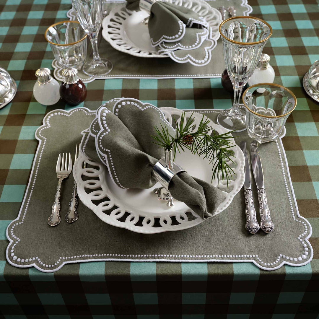 Seferî Pearl Napkin - Green