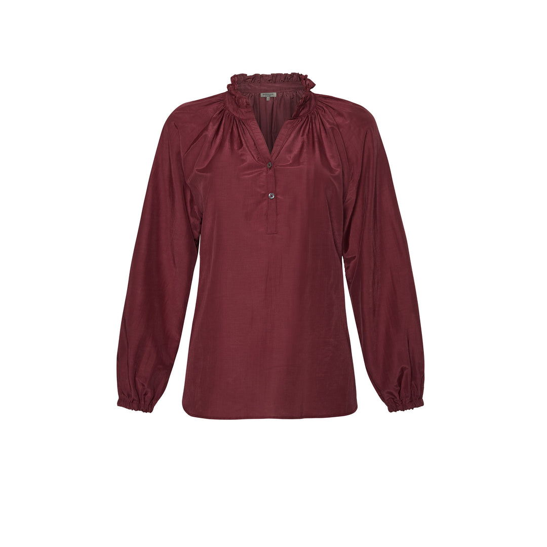 Azalea Blouse - Burgundy