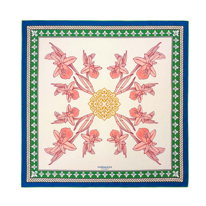 Ophrys Lycia Scarf - Pink/Dark Blue
