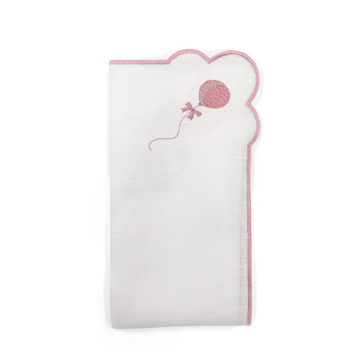 Seferî Nakışlı Peçete - Joyful Lambs - Pembe - 4’lü Set