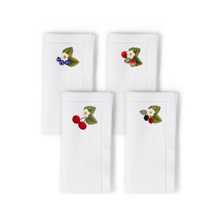 Seferî Nakışlı Peçete - Berries - 4’lü Set
