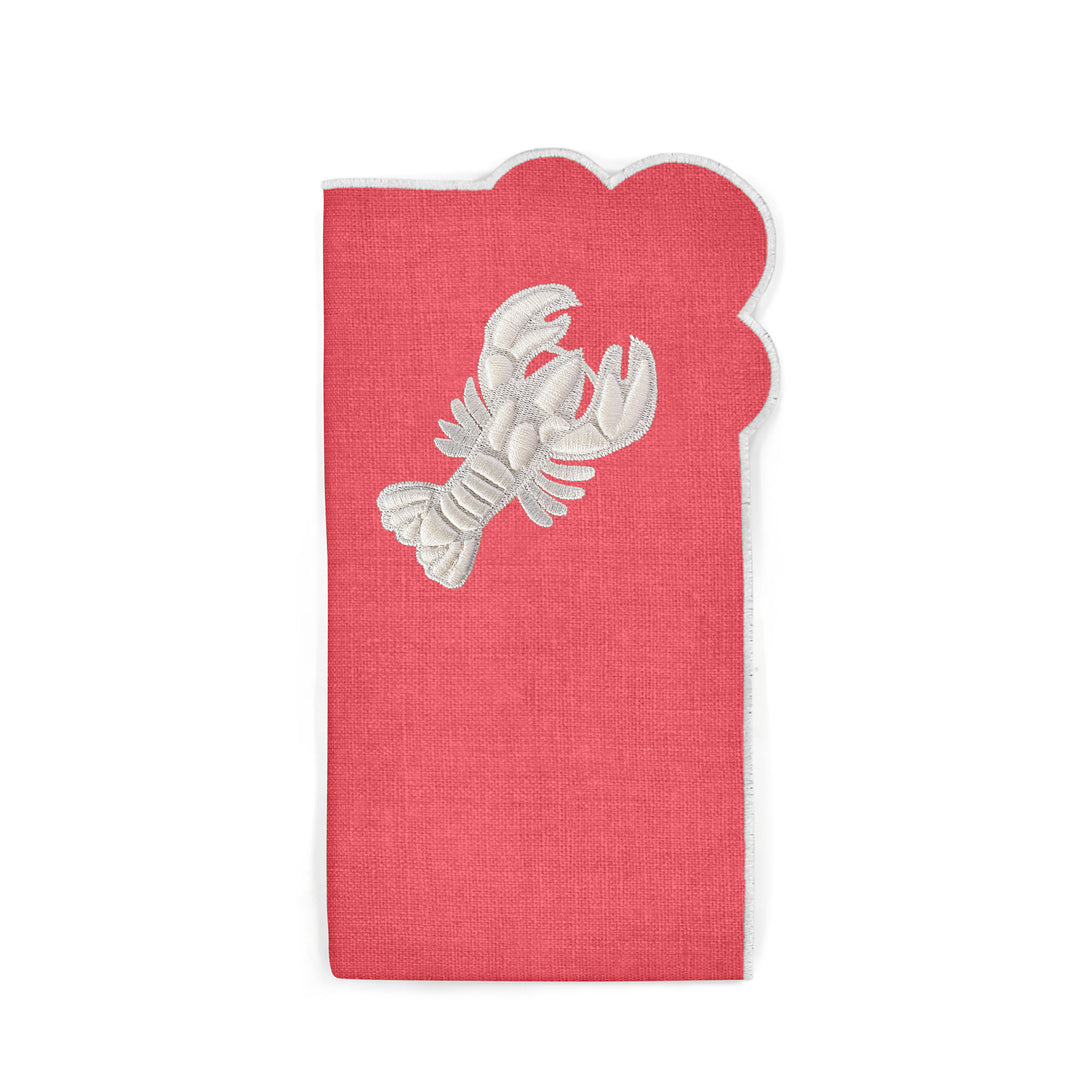 Seferî Nakışlı Peçete - Under the Sea - Mercan - 4’lü Set