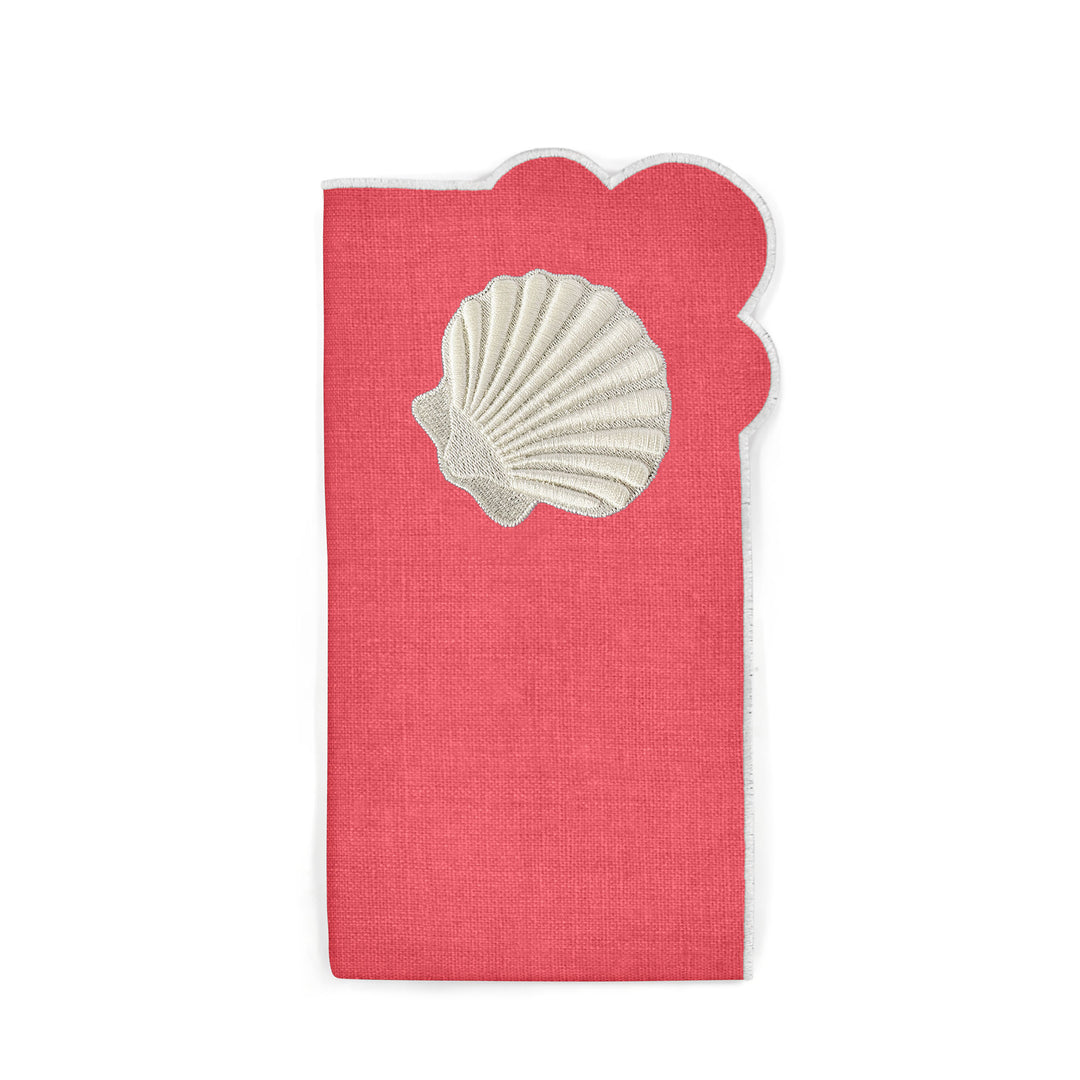 Seferî Nakışlı Peçete - Under the Sea - Mercan - 4’lü Set