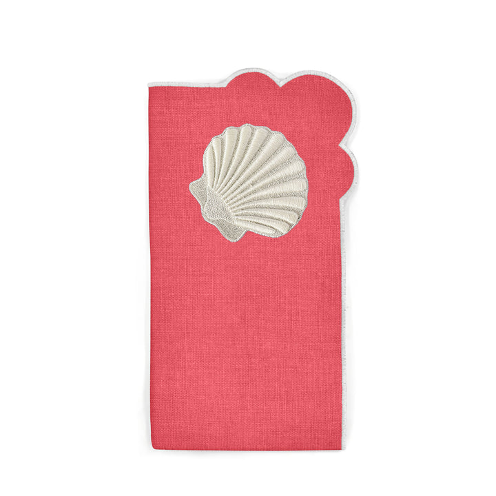 Seferî Nakışlı Peçete - Under the Sea - Mercan - 4’lü Set