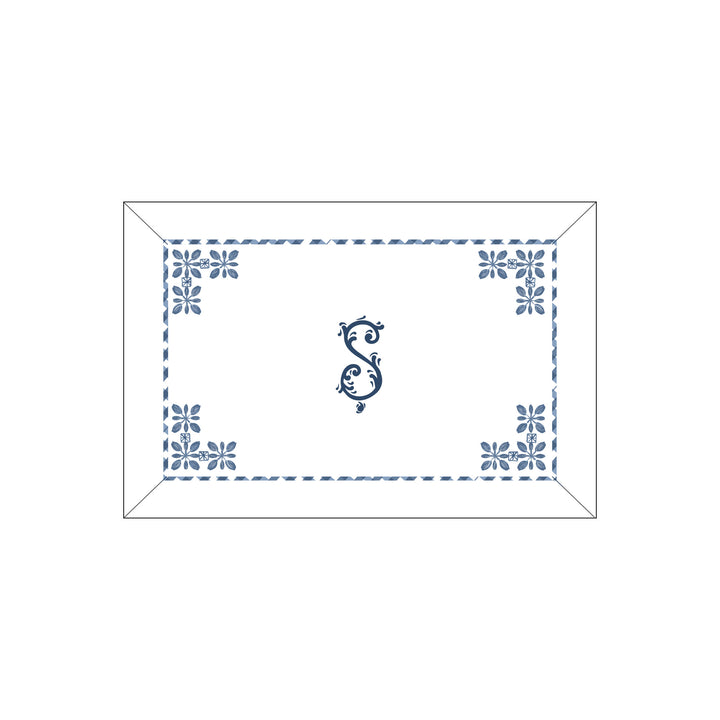 Seferî Flower Garden Boudoir Sham - Blue