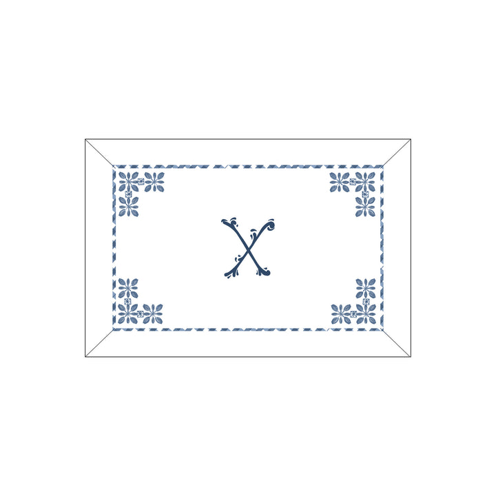 Seferî Flower Garden Boudoir Sham - Blue