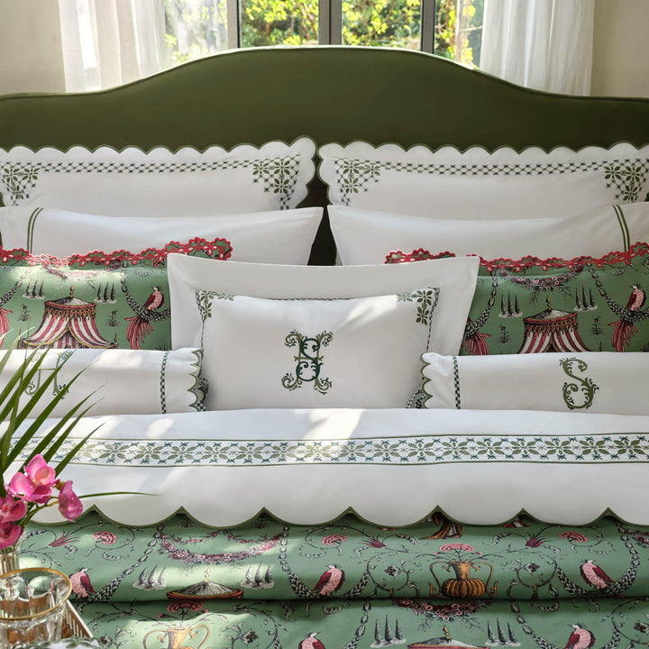 Seferî Flower Garden Standard Sham - Green