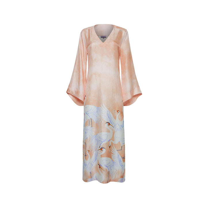Crane İpek Uzun Kaftan