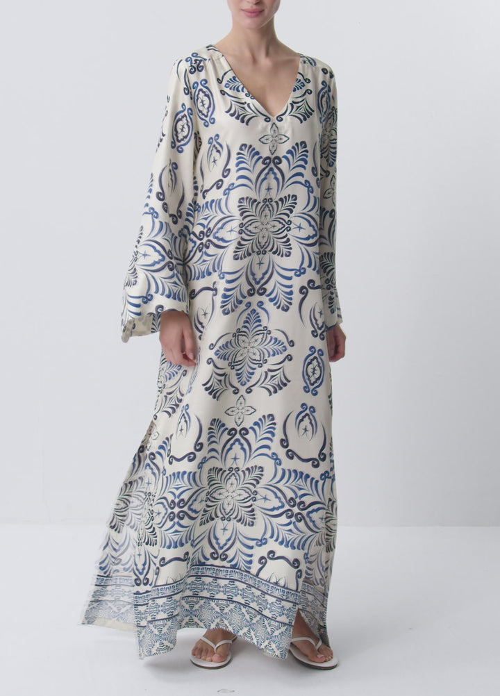 Bergamot Uzun Kaftan - Bordo