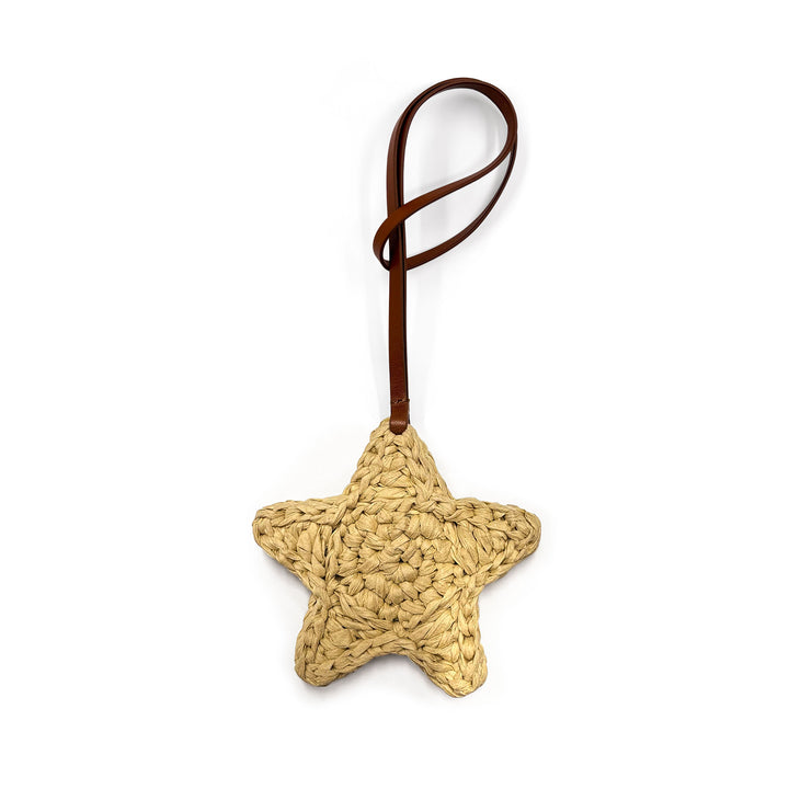 Star Raffia Charm - Beige